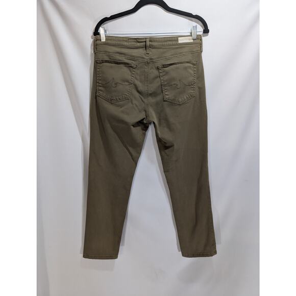 AG Adriano Goldschmied The Prima Mid Rise Cigarette Jeans Olive Green Size 30R - Picture 2 of 7